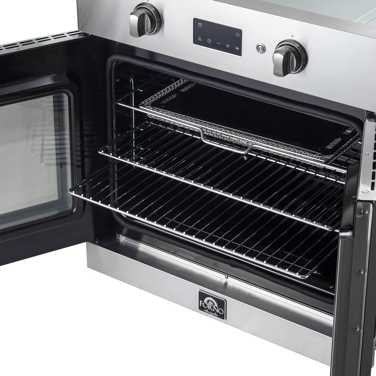 Forno Kitchen Appliance Package FBDL-025-01CAUS – Stainless Steel – FBOEL1333 30 forno asti electric wall oven top open