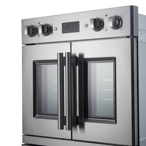Forno Asti 30-Inch Double Wall Oven FBOEL1340-30 – Stainless Steel – FBOEL1340 30 forno asti double wall oven close up