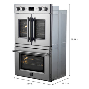 Forno Asti 30-Inch Double Wall Oven FBOEL1340-30 – Stainless Steel – FBOEL1340 30 forno asti double wall oven dimensions