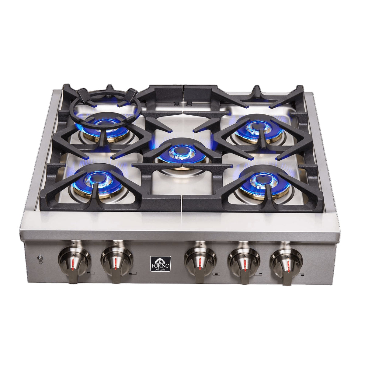 Forno Qualita 30-Inch Gas Rangetop FCTGS5751-30 – Stainless Steel – FCTGS5751 30 Forno Spezia Alta Qualita 30 Pro Style Gas Rangetop