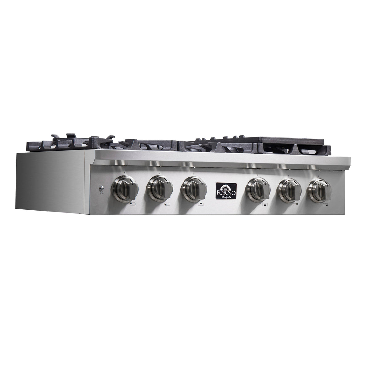 Forno Qualita 36-Inch Gas Rangetop FCTGS5751-36 – Stainless Steel – FCTGS5751 36 Angled Knobs