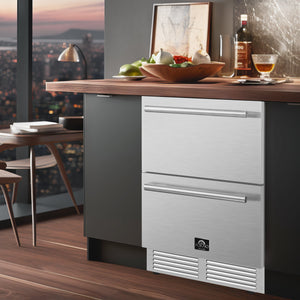 Forno Como 24-Inch Drawer Refrigerator & Freezer FDROD1611-24 – Stainless Steel – FDROD1611 24S forno como indoor outdoor drawer refrigerator lifestyle3