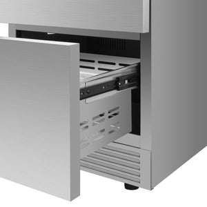 Forno Como 24-Inch Drawer Refrigerator & Freezer FDROD1611-24 – Stainless Steel – FDROD1611 24S forno como indoor outdoor drawer refrigerator open close up