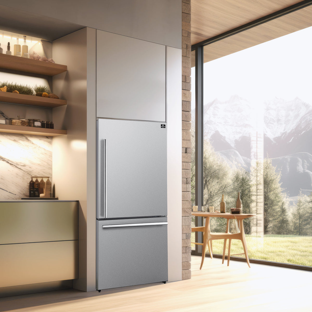 Forno Kitchen Appliance Package FBDL-001-01US – Stainless Steel – FFFFD1785 31S forno milano stainless steel fridge lifestyle 4f6d2cbe 44ba 42fe b5a2 ae6806cfb5bd