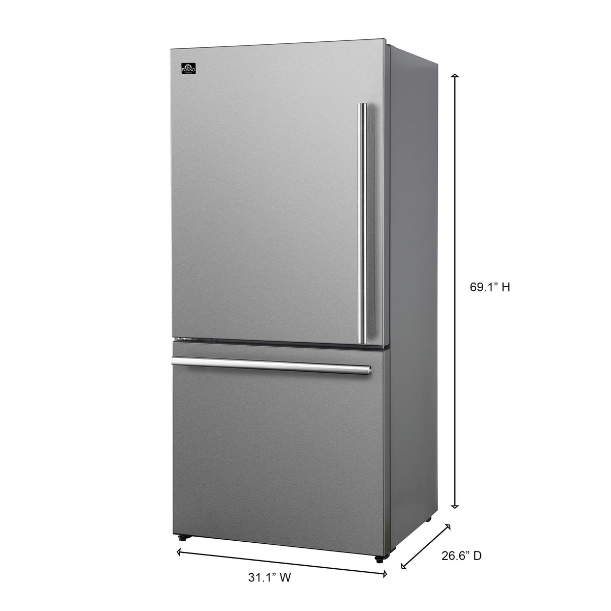 Forno Kitchen Appliance Package FBDL-003-04US – Stainless Steel – FFFFD1786 31S forno milano stainless steel fridge dimensions