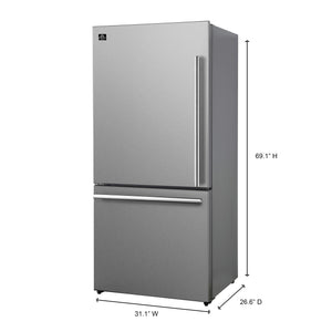 Forno Kitchen Appliance Package FBDL-003-04US – Stainless Steel – FFFFD1786 31S forno milano stainless steel fridge dimensions
