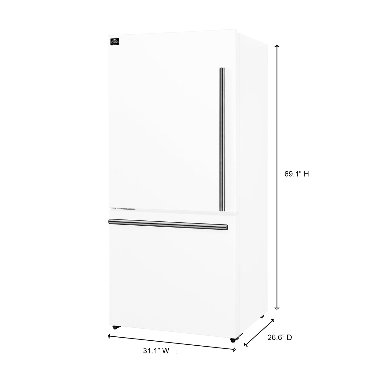 Forno Kitchen Appliance Package FBDL-003-08US – Stainless Steel – FFFFD1786 31WHT forno milano white fridge dimensions