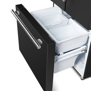 Forno Kitchen Appliance Package FBDL-003-15US – Stainless Steel – FFFFD1974 31BLK French Doors Refrigerator 45 Bottom Freezer Open