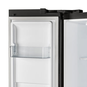Forno Salerno 33-Inch Side-by-Side Refrigerator FFRBI1805-33 – Black – FFRBI1805 33BLK forno salerno black refrigerator door interior