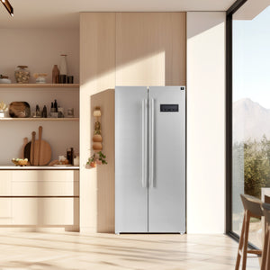 Forno Salerno 33-Inch Side-by-Side Refrigerator FFRBI1805-33SB – Stainless Steel VCM – FFRBI1805 33SB forno salerno stainless steel refrigerator lifestyle 69efce7c e3c3 493a a183 d490ec6037eb