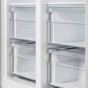 Forno Salerno 33-Inch Side-by-Side Refrigerator FFRBI1805-33 – White – FFRBI1805 33WHT forno salerno white refrigerator bottom drawers