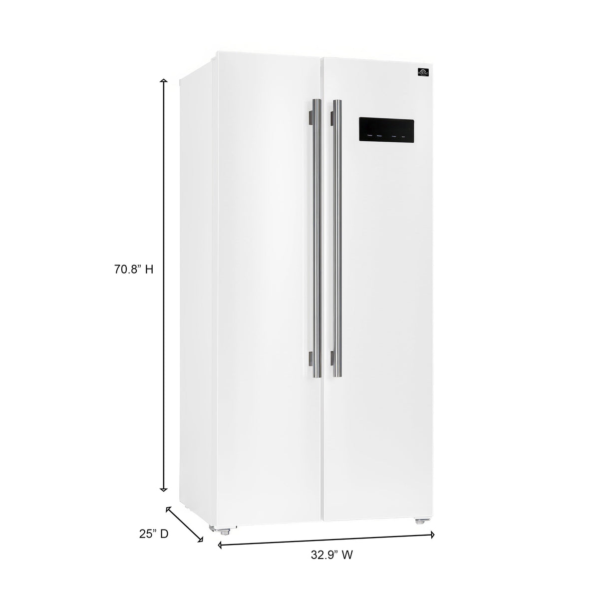 Forno Salerno 33-Inch Side-by-Side Refrigerator FFRBI1805-33 – White – FFRBI1805 33WHT forno salerno white refrigerator dimensions
