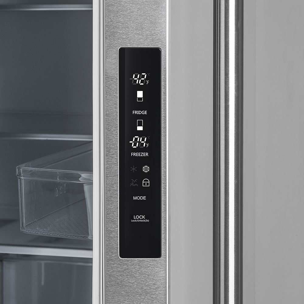 Forno Moena 40-Inch French Door Refrigerator FFRBI1820-40SG – Stainless Steel VCM – FFRBI1820 40SG Forno Moena Built In French Door Refrigerator control panel