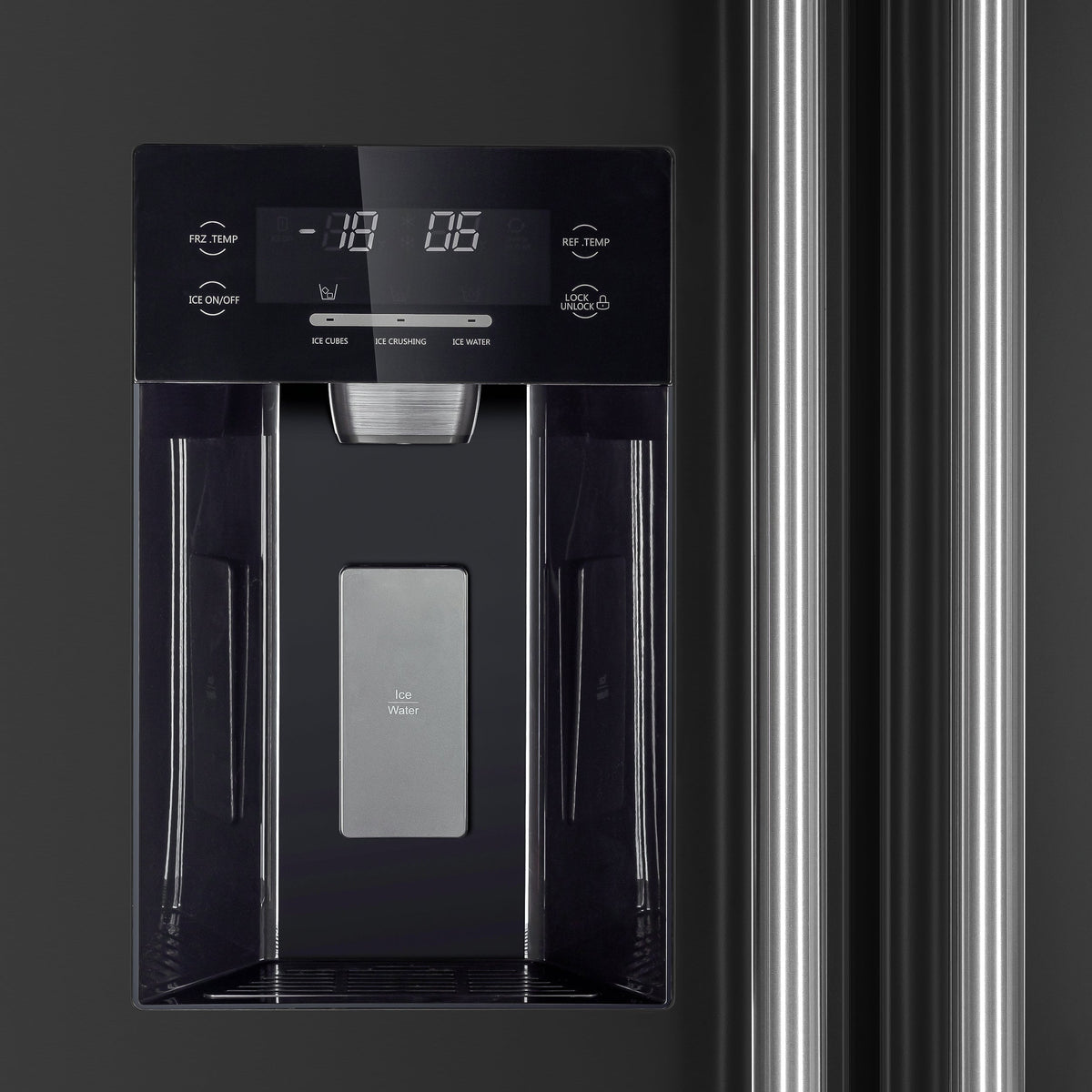 Forno Salerno 36-Inch Side-by-Side Refrigerator FFRBI1844-36 – Black – FFRBI1844 36BLK French Doors Refrigerator Ice Maker