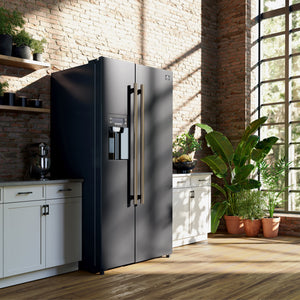 Forno Salerno 36-Inch Side-by-Side Refrigerator FFRBI1844-36 – Black – FFRBI1844 36BLK LifeStyle