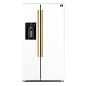 Forno Kitchen Appliance Package FBDL-003-10US – Stainless Steel – FFRBI1844 36WHT French Doors Refrigerator Front AB