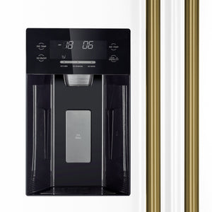 Forno Kitchen Appliance Package FBDL-003-10US – Stainless Steel – FFRBI1844 36WHT French Doors Refrigerator Ice Maker AB