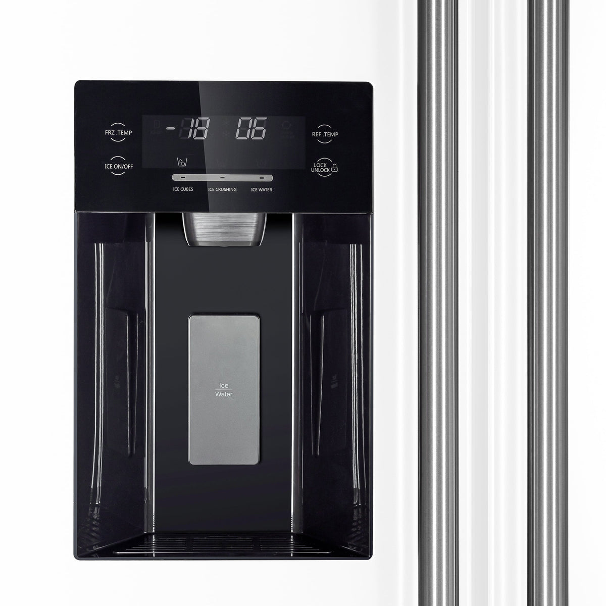 Forno Salerno 36-Inch Side-by-Side Refrigerator FFRBI1844-36 – White – FFRBI1844 36WHT French Doors Refrigerator Ice Maker