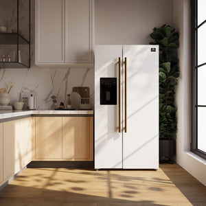 Forno Salerno 36-Inch Side-by-Side Refrigerator FFRBI1844-36 – White – FFRBI1844 36WHT LifeStyle