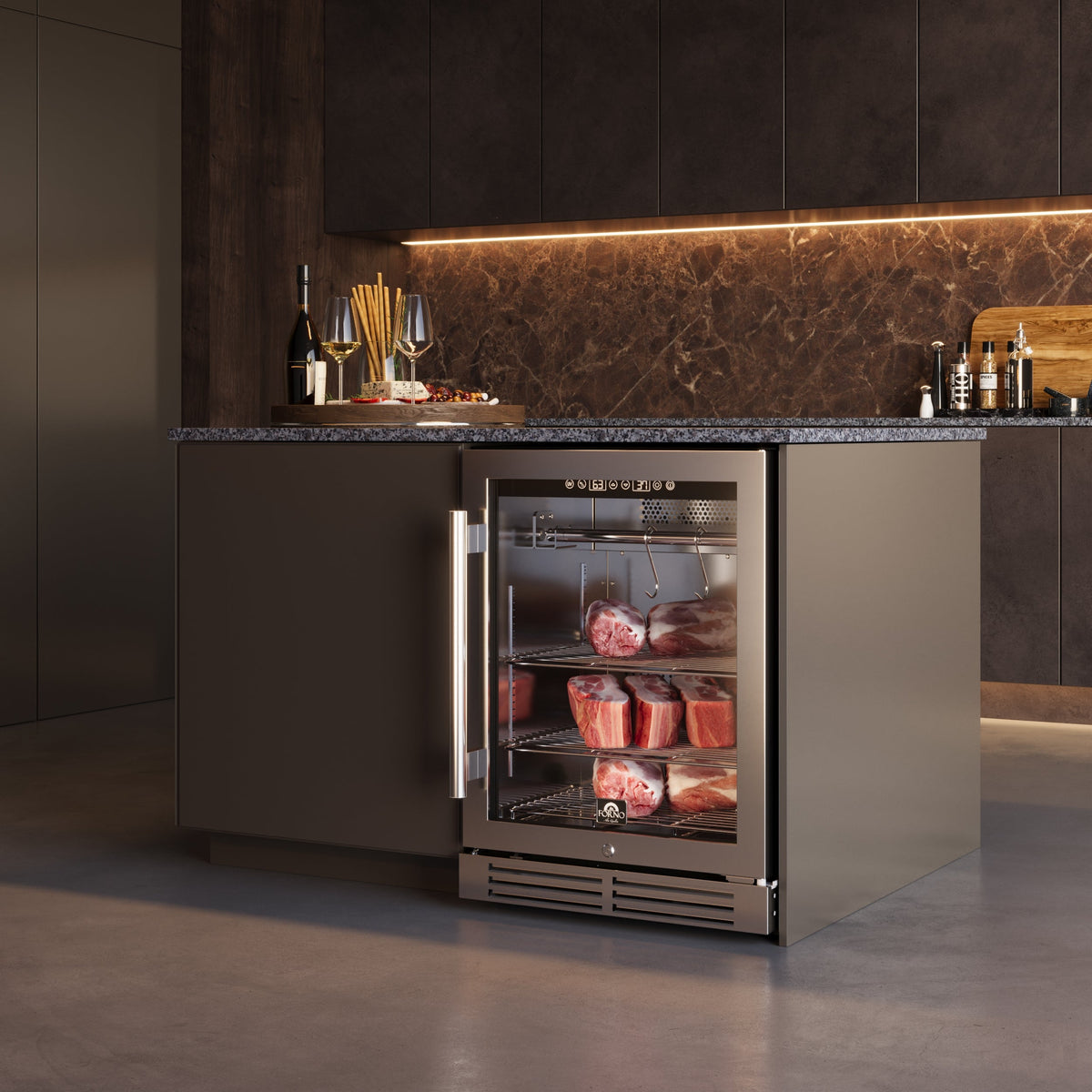 Forno Asciutto 24-Inch Dry Ager FFSDA6840-24 – Stainless Steel – FFSDA6840 24 Lifestyle Scene 2003