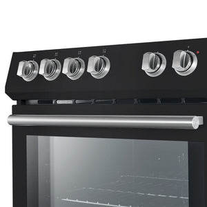 Forno Leonardo 30-Inch Electric Range FFSEL6012-30 – Black – FFSEL6012 30BLK leonardo espresso electric range knobs