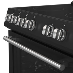 Forno Leonardo 30-Inch Electric Range FFSEL6012-30 – Black – FFSEL6012 30BLK Closeup