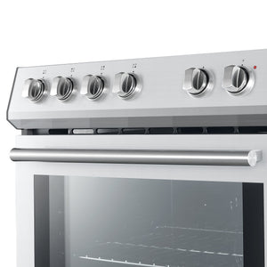 Forno Kitchen Appliance Package FBDL-003-04US – Stainless Steel – FFSEL6012 30S leonardo espresso electric range control panel
