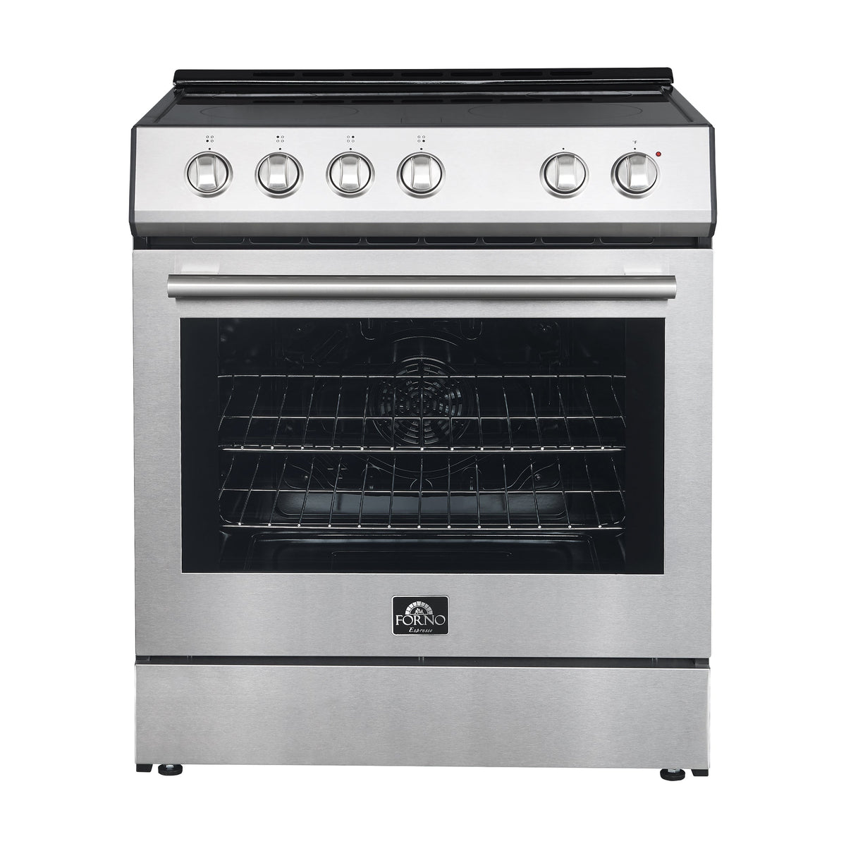 Forno Kitchen Appliance Package FBDL-011-01US – Stainless Steel – FFSEL6012 30S leonardo espresso electric range front
