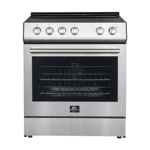 Forno Kitchen Appliance Package FBDL-003-09US – Stainless Steel – FFSEL6012 30S leonardo espresso electric range front 642c95ec ef2e 495b 8852 7d46c731a17f