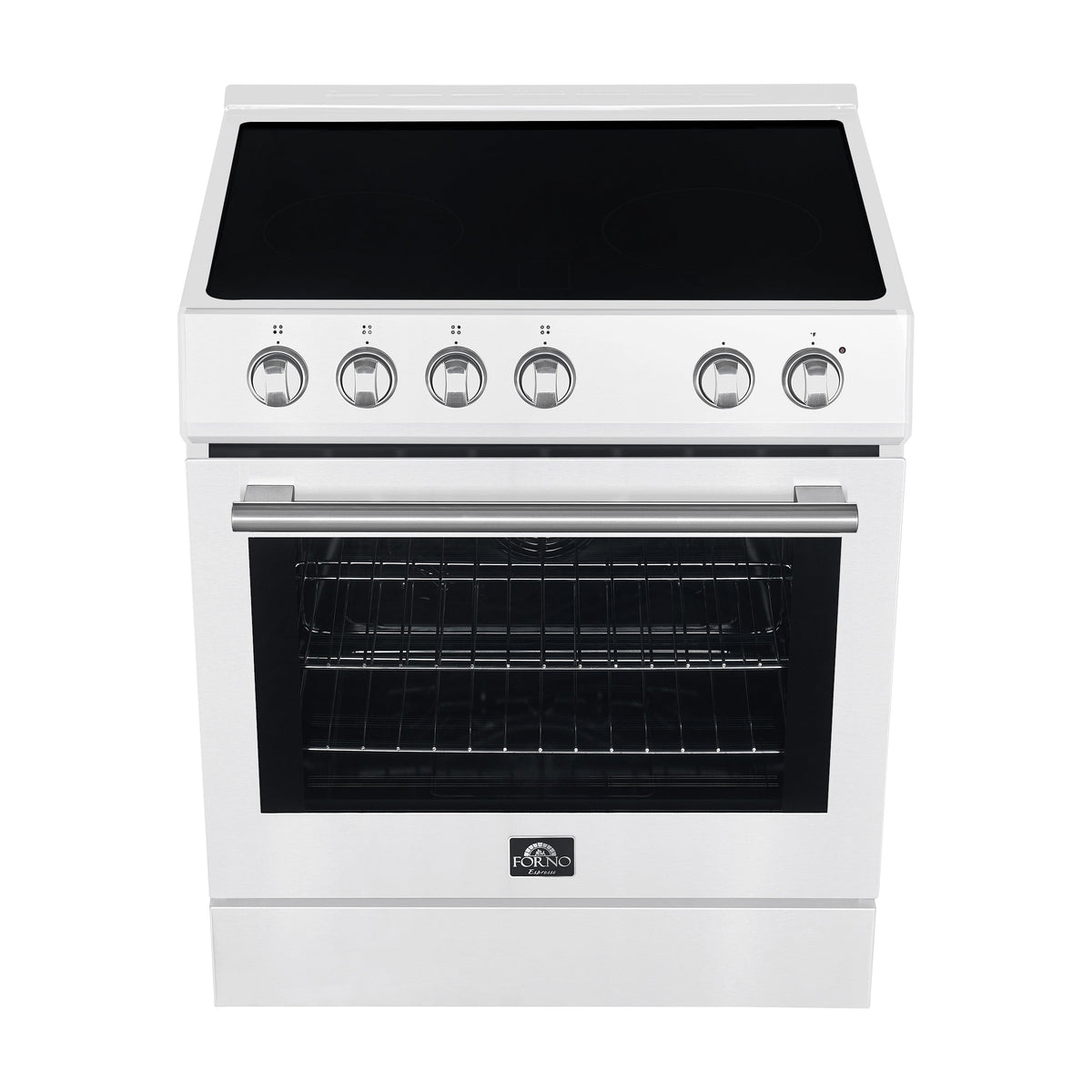 Forno Kitchen Appliance Package FBDL-003-09US – Stainless Steel – FFSEL6012 30WHT leonardo espresso electric range top