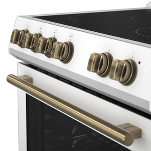 Forno Leonardo 30-Inch Electric Range FFSEL6012-30 – White – FFSEL6012 30WHT Closeup