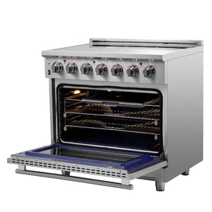 Forno Massimo 36-Inch Electric Range FFSEL6020-36 – Stainless Steel – FFSEL6020 36 20Right 20Side 20Oven 20Front