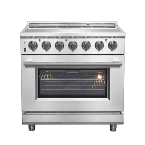 Forno Massimo 36-Inch Electric Range FFSEL6020-36 – Stainless Steel – FFSEL6020 36 Front