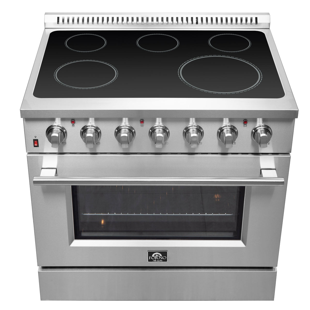 Forno Galiano 36-Inch Electric Range FFSEL6083-36 – Stainless Steel – FFSEL6083 36 20Cooktop 20Front