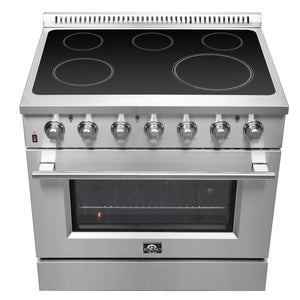 Forno Galiano 36-Inch Electric Range FFSEL6083-36 – Stainless Steel – FFSEL6083 36 20Cooktop 20Front