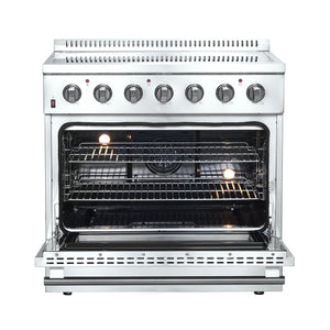Forno Galiano 36-Inch Electric Range FFSEL6083-36 – Stainless Steel – FFSEL6083 36 20Open 20Front