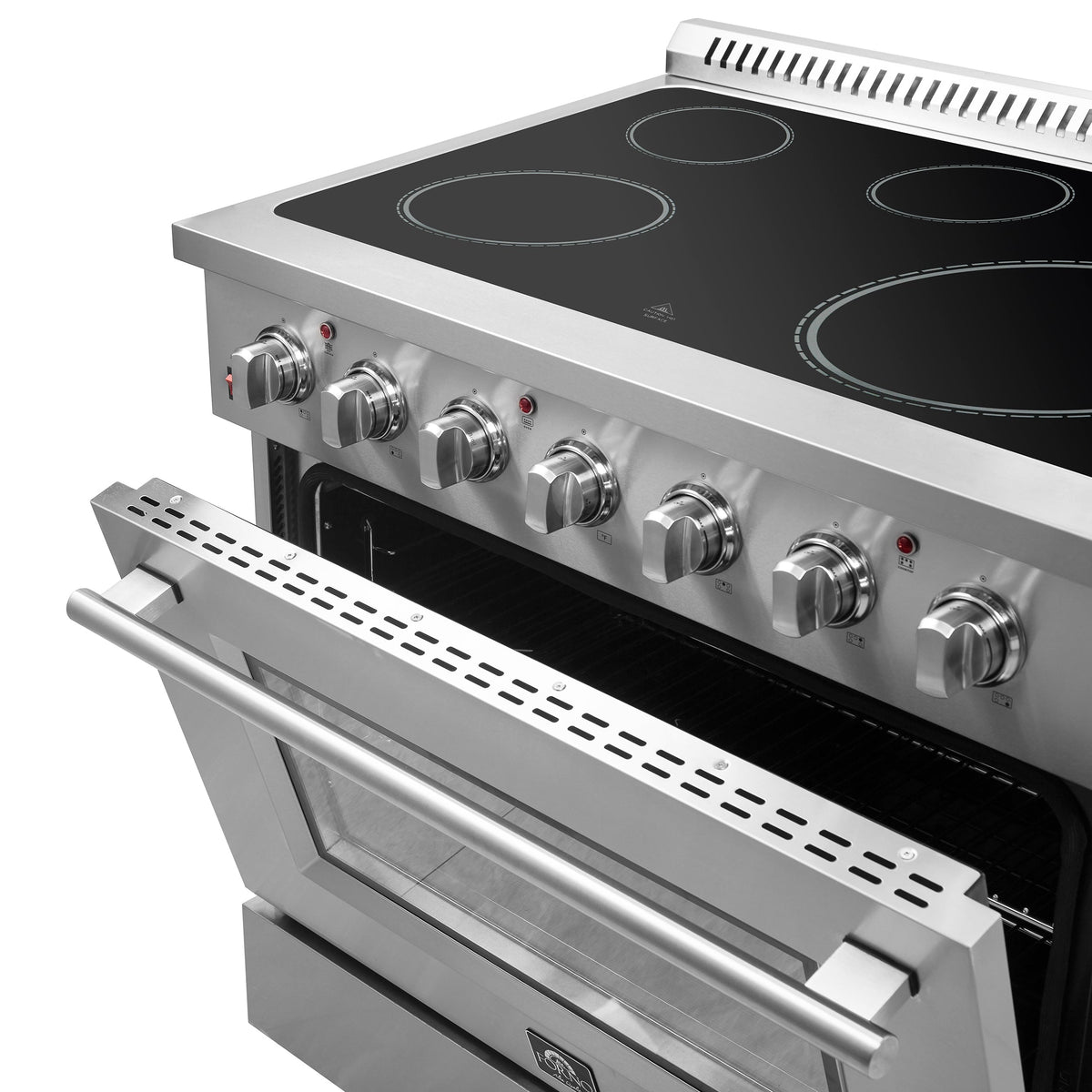 Forno Galiano 36-Inch Electric Range FFSEL6083-36 – Stainless Steel – FFSEL6083 36 20Oven 20Door 20Vent