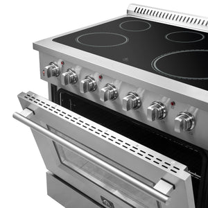 Forno Galiano 36-Inch Electric Range FFSEL6083-36 – Stainless Steel – FFSEL6083 36 20Oven 20Door 20Vent