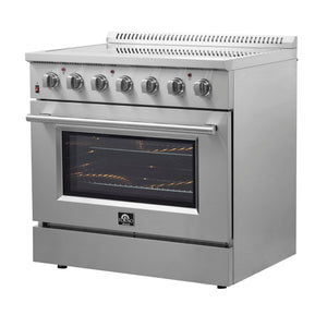 Forno Galiano 36-Inch Electric Range FFSEL6083-36 – Stainless Steel – FFSEL6083 36 20Right 20Side 20Front