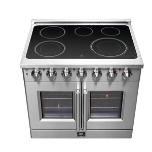 Forno Massimo 36-Inch Electric Range FFSEL6955-36 – Stainless Steel – FFSEL6955 36 20Cooktop 20Front