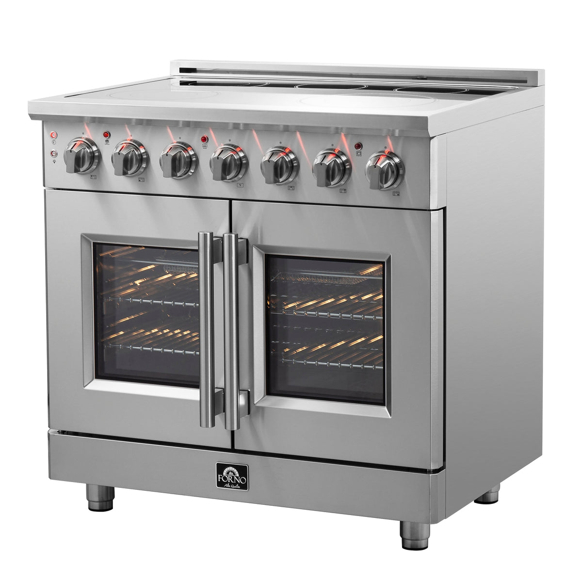 Forno Massimo 36-Inch Electric Range FFSEL6955-36 – Stainless Steel – FFSEL6955 36 20Right 20Side 20Front
