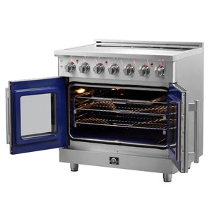 Forno Massimo 36-Inch Electric Range FFSEL6955-36 – Stainless Steel – FFSEL6955 36 20Right 20Side 20Open 20Front
