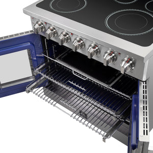 Forno Massimo 36-Inch Electric Range FFSEL6955-36 – Stainless Steel – FFSEL6955 36 20Telescopic 20Oven 20Rack