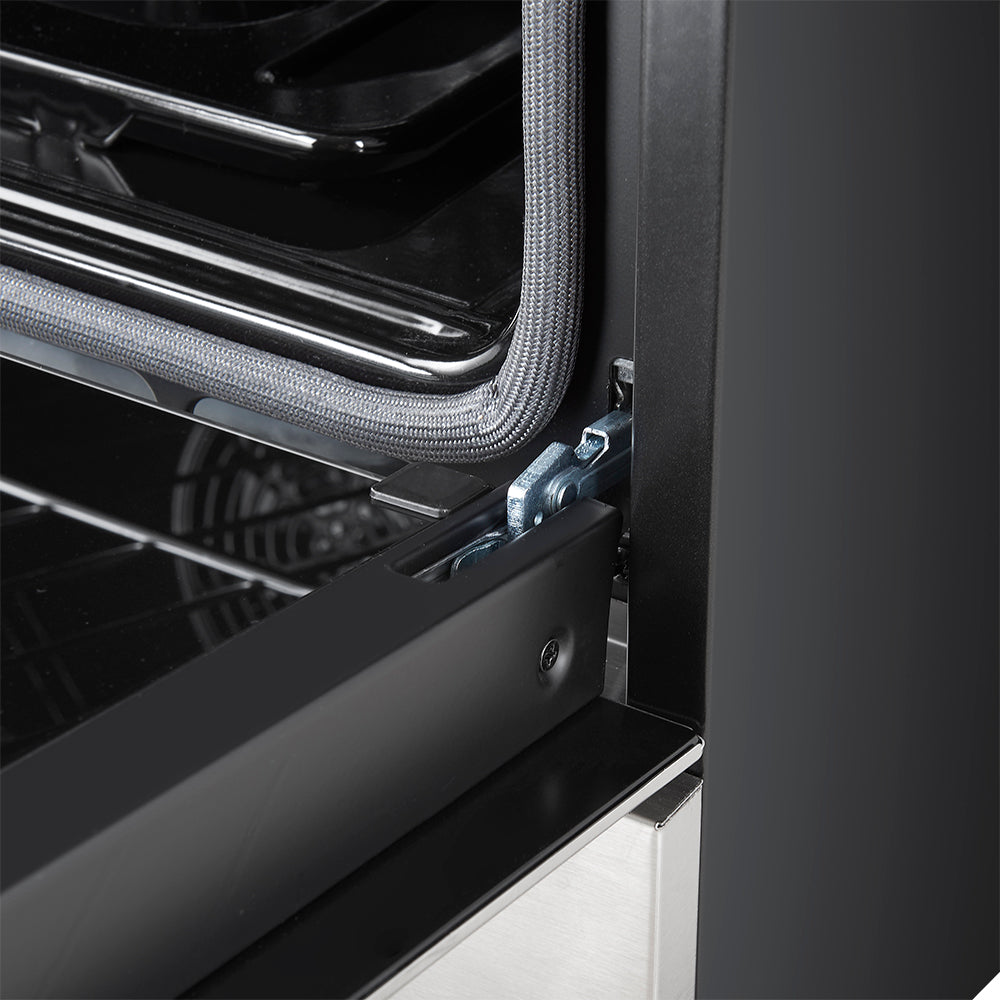 Forno Leonardo 30-Inch Gas Range FFSGS1116-30 – Stainless Steel – FFSGS1116 30S 30inch Slide in Gas Range Close up on Hinge