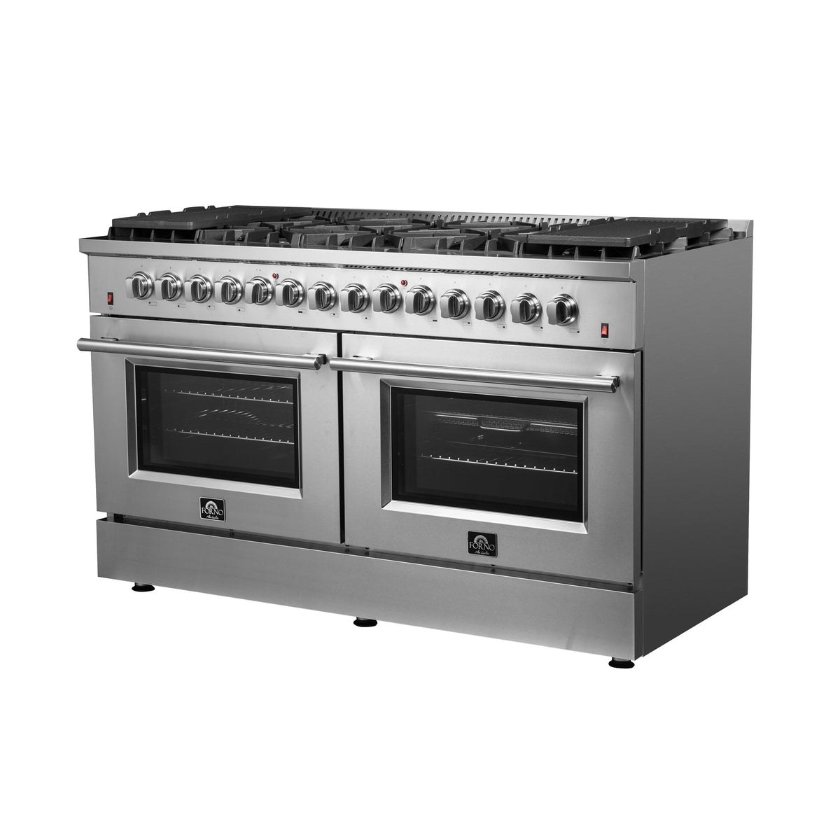 Forno Galiano 60-Inch Dual Fuel Range FFSGS6156-60 – Stainless Steel – FFSGS6156 60 side view closed