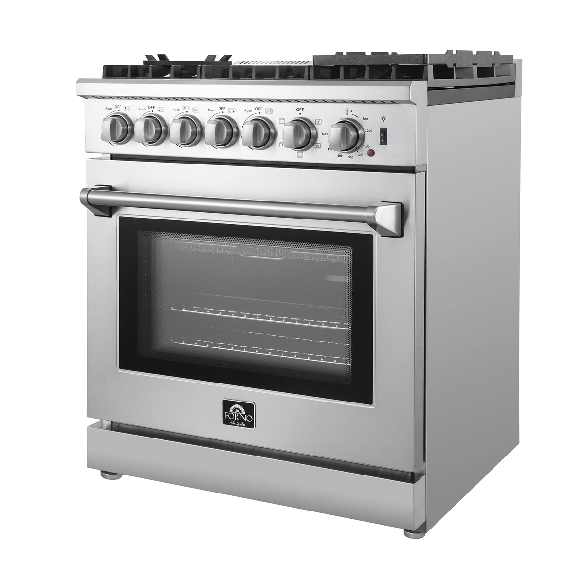 Forno Lazio 30-Inch Dual Fuel Range FFSGS6196-30 – Stainless Steel – FFSGS6196 30 20Angle