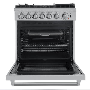 Forno Lazio 30-Inch Dual Fuel Range FFSGS6196-30 – Stainless Steel – FFSGS6196 30 20Front 20Open