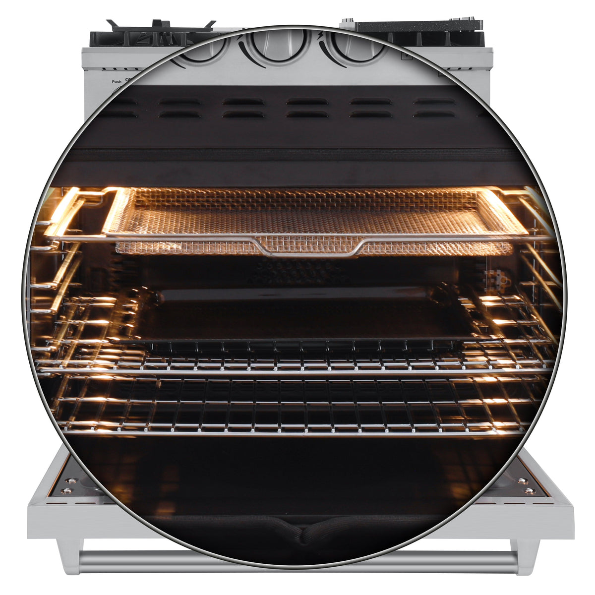 Forno Lazio 30-Inch Dual Fuel Range FFSGS6196-30 – Stainless Steel – FFSGS6196 30 20Oven 20Air 20Fryer