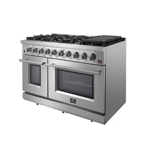 Forno Massimo 48-Inch Gas Range FFSGS6239-48 – Stainless Steel – FFSGS6239 48 20Forno 20Massimo 20Stainless 20Steel 20Dual 20Oven 20Gas 20Range 20Side 20Panel