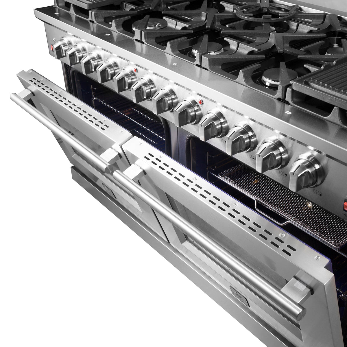 Forno Massimo 60-Inch Gas Range FFSGS6239-60 – Stainless Steel – FFSGS6239 60 Forno Massimo Double Oven Gas Range Door Vents